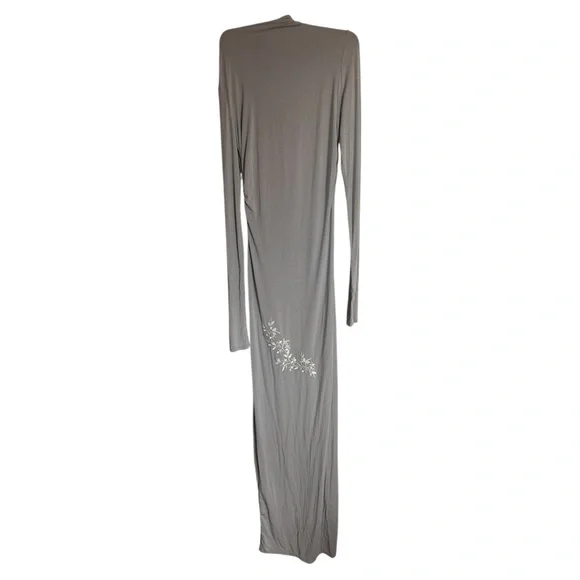 NWT Helsa Jersey Backless Maxi Dress in Dove Grey - Picture 3 of 10